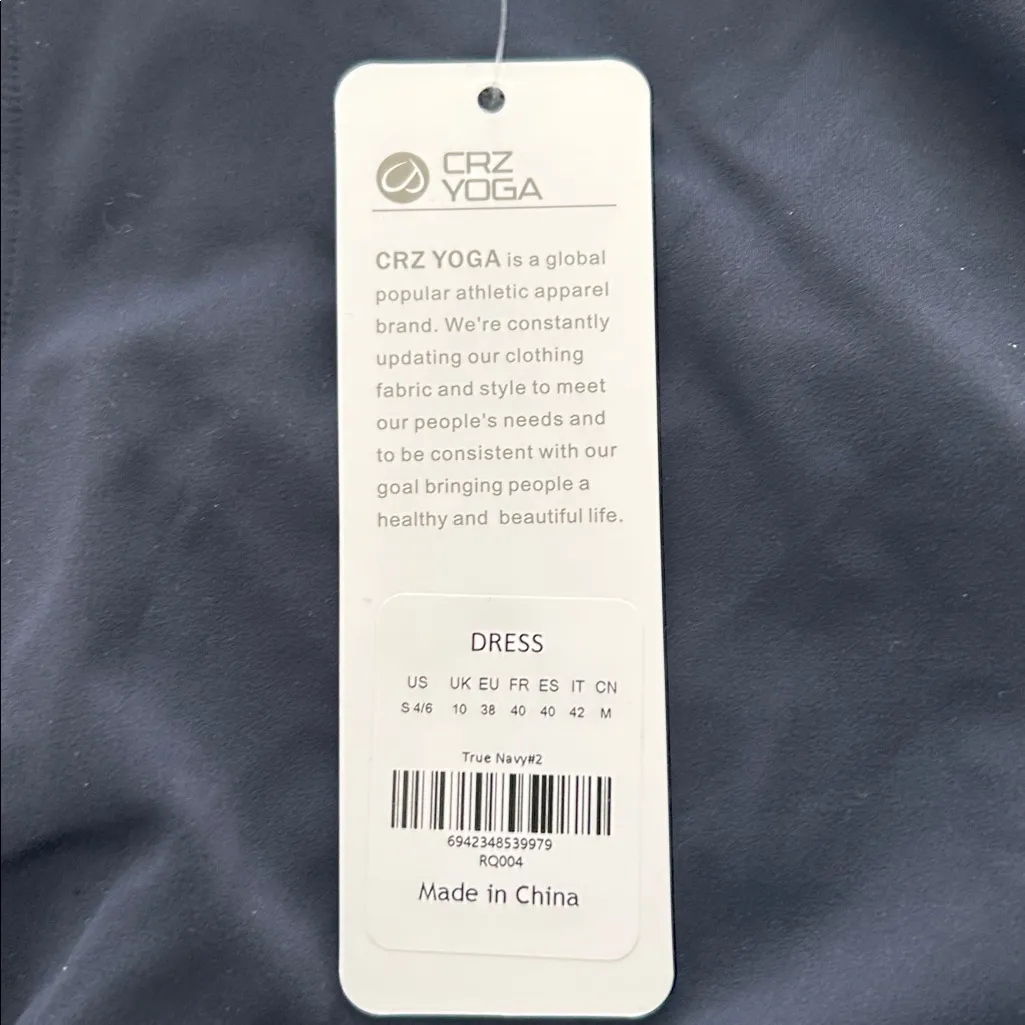 CRZ YOGA Butterluxe Sleeveless Ruched Midi Bodycon, True Navy, Size Small, NWT - Image 8