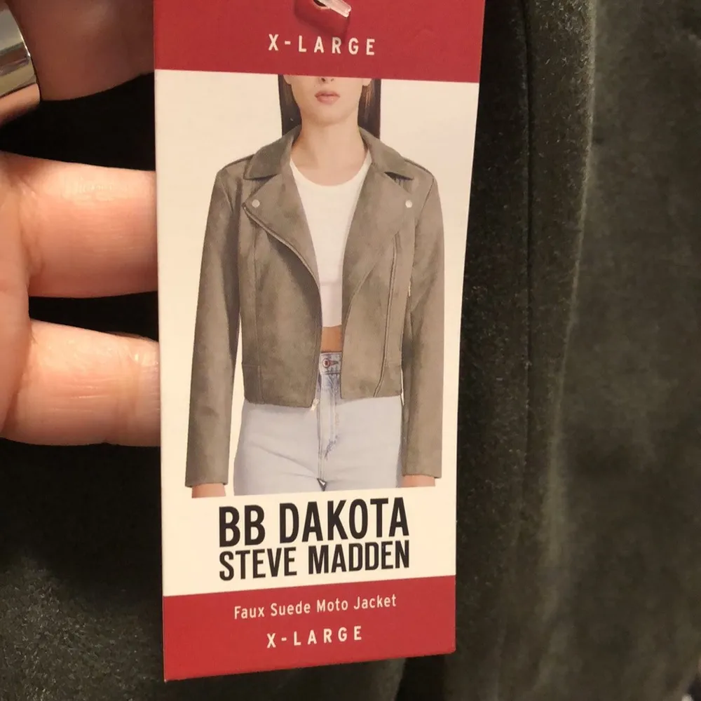 NWT Steve Madden BB Dakota Faux Suede Moto Jacket, XL - Image 5