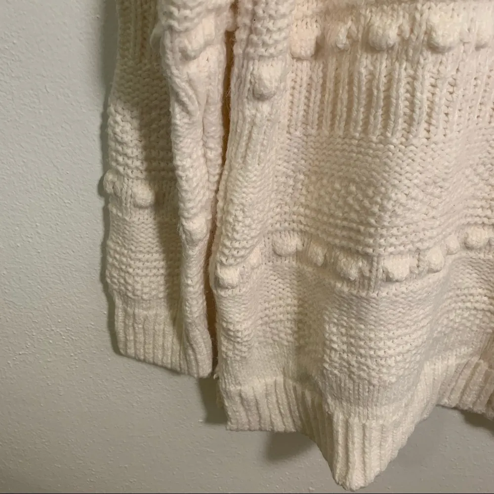 Lou & Grey Pom Pom Turtleneck Sweater Cream - Image 8