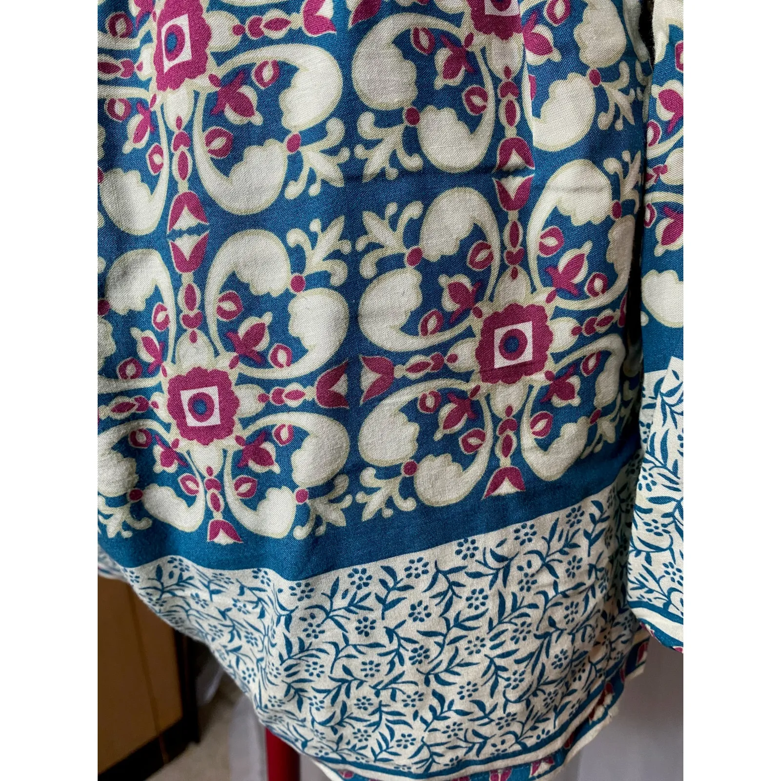 Umgee Romper floral teal mauve Purple - Image 6