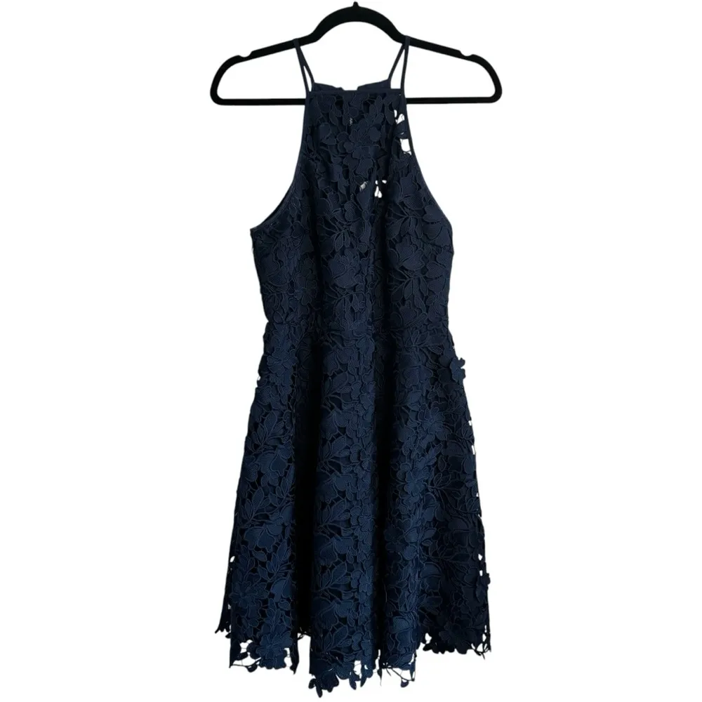Keepsake Acoustic Navy Lace Sleeveless Dress - Image 2