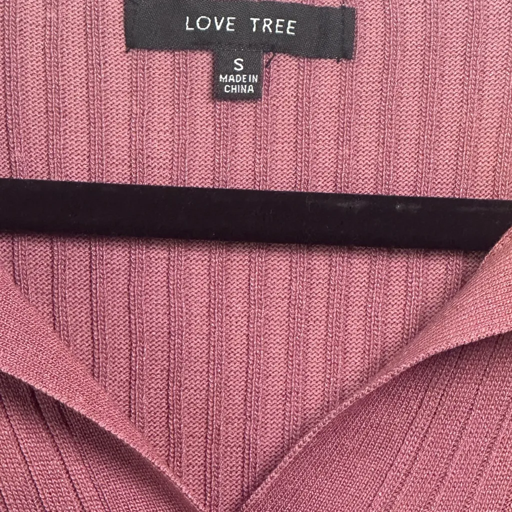 Love Tree Mauve Long Sleeve Sweater Dress with‎ Collar Size S NWOT Bodycon Fall - Image 4