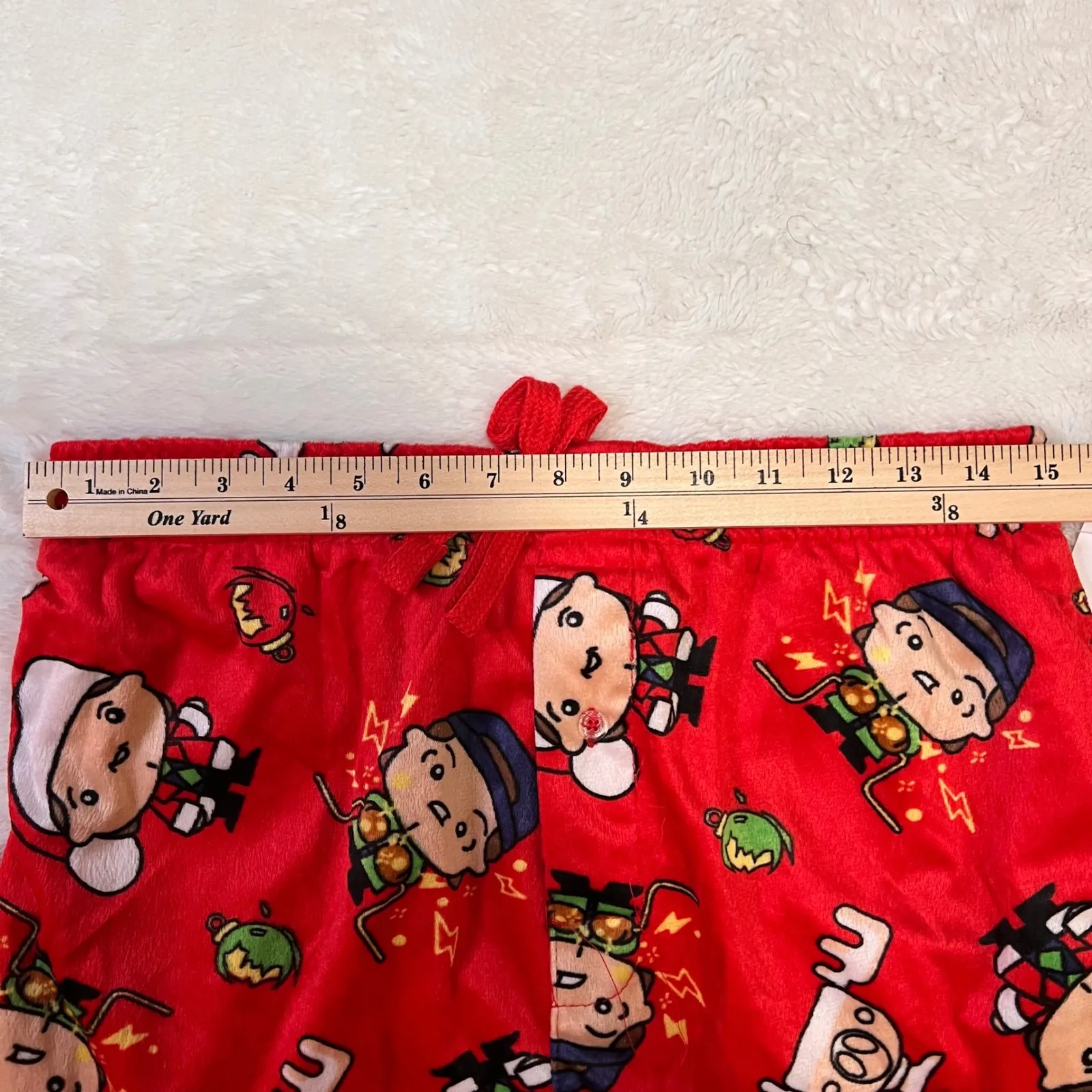 National Lampoons Christmas Vacation Mens Pajama Pants Red Graphic Sleepwear S - Image 7