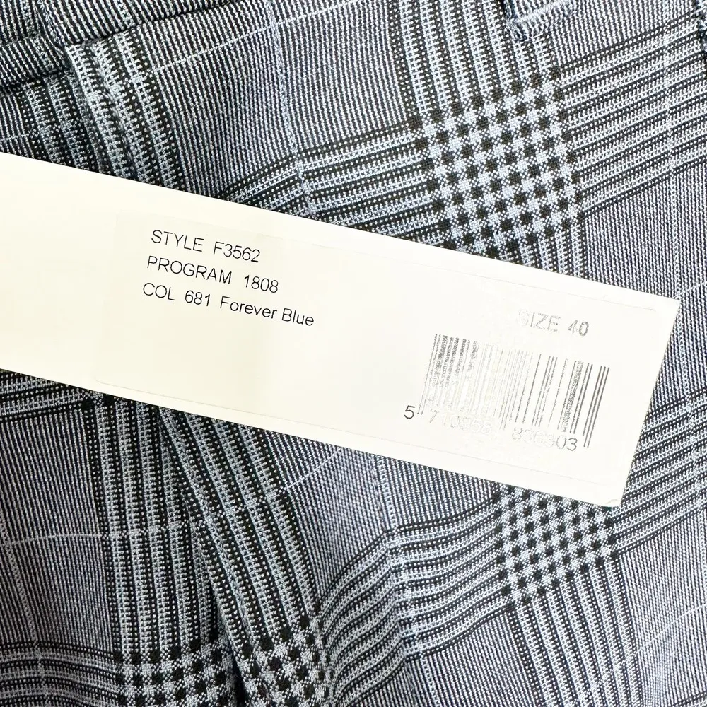 Ganni Womens Shorts High-Waisted Mini Suit Dress Plaid Forerver Blue Size 40 NWT - Image 8