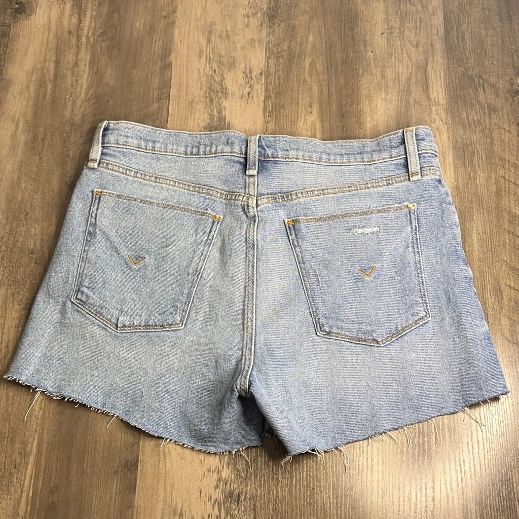 Hudson Jeans Light Blue Distressed Raw Hem Jean Shorts - Image 7