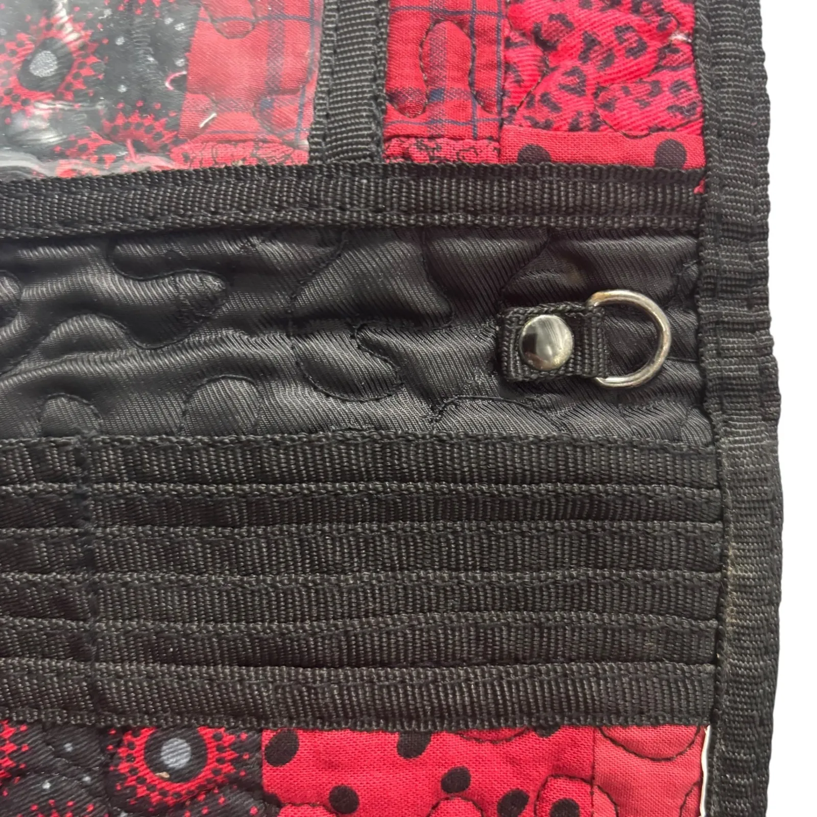 Donna Sharp Quilted Patchwork Wallet Red Black Floral Leopard Polka Dot Snap - Image 8