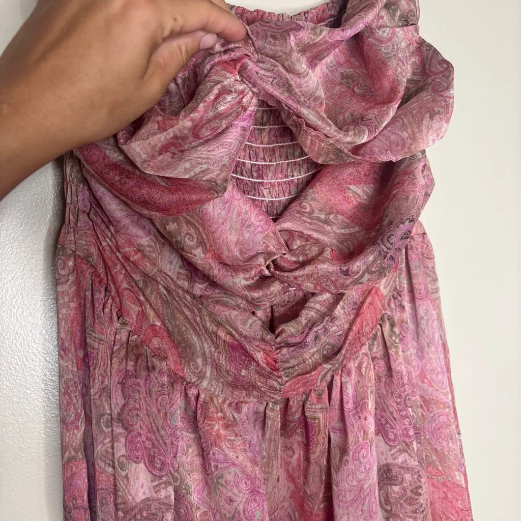 Misa Los Angeles Arianne Chiffon Maxi Cutout Dress in Muted Paisley - Image 6