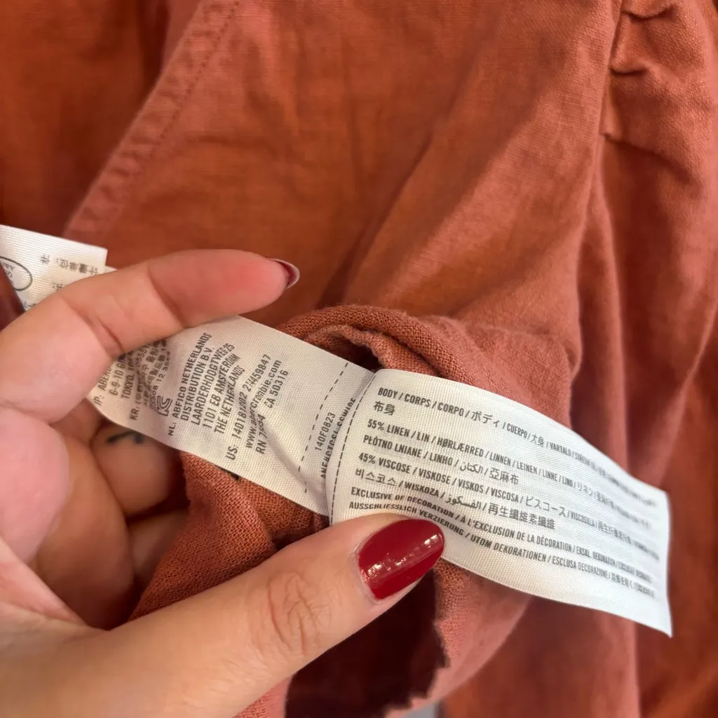 Abercrombie and fitch longsleeve front tie shirt - Image 3