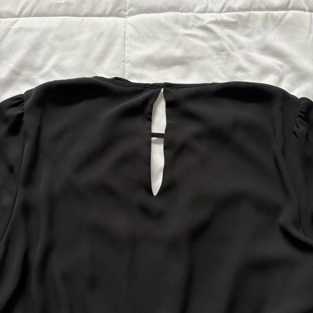 Express Dress Womens Size XS Black Mini Lace Long Sleeve Vampire Grunge Gothic - Image 10