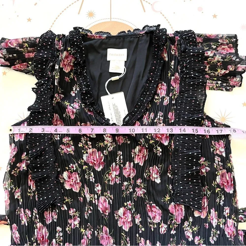 Foxiedox X Anthropologie Anaise Floral Print Maxi Dress Small - Image 8