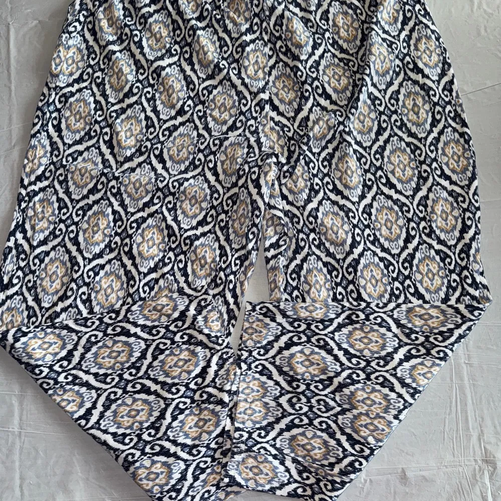 "Denim & Co. Beach Jersey Regular Straight Leg Ankle‎ Pants Black Size 1X - Image 4