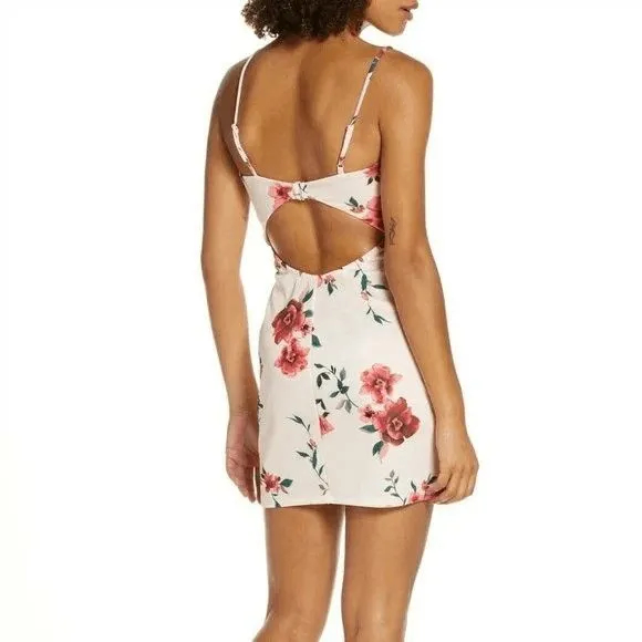 Sequin Hearts Pink Floral Dress NWT Size 11 Pink Cocktail Wedding Guest Dress - Image 3