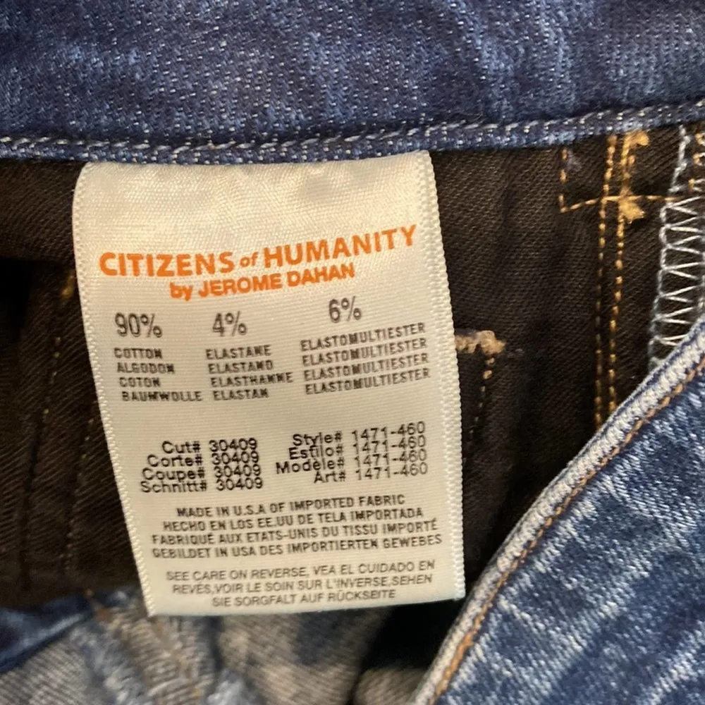 COH Dark Blue Wash Denim Cropped Capri Jeans Women’s EUC Sz 27 Cotton Stretch - Image 4