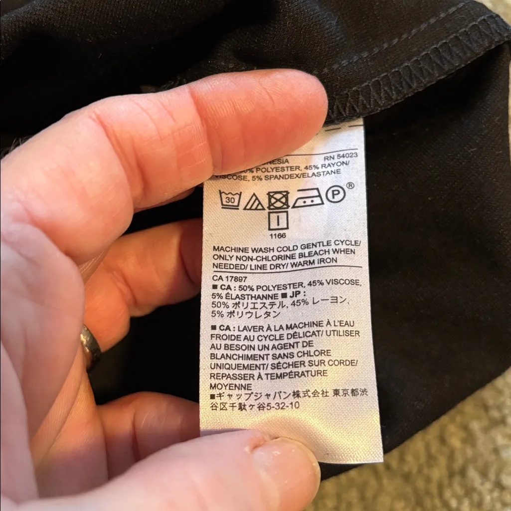 Banana Republic Factory Black Plaid Machine Washable Pencil Skirt - Image 12