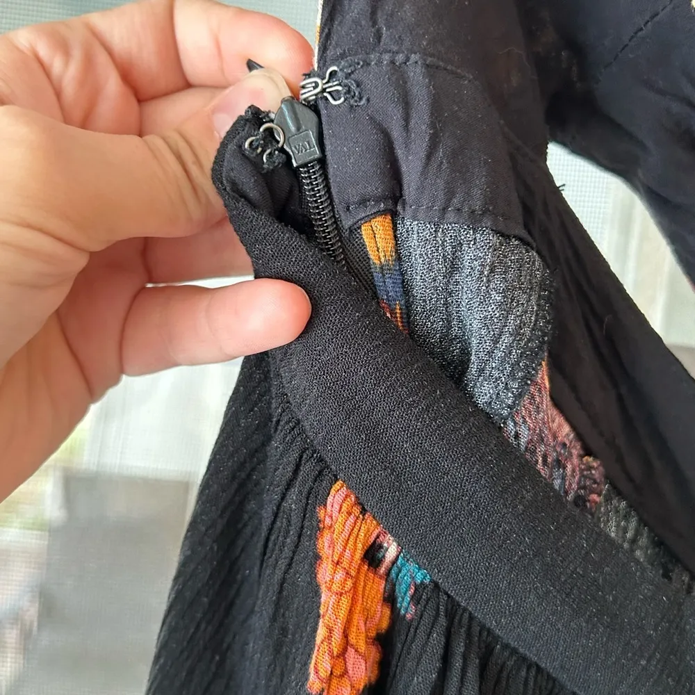 Free people Bali birds of paradise black jumpsuit - Image 12