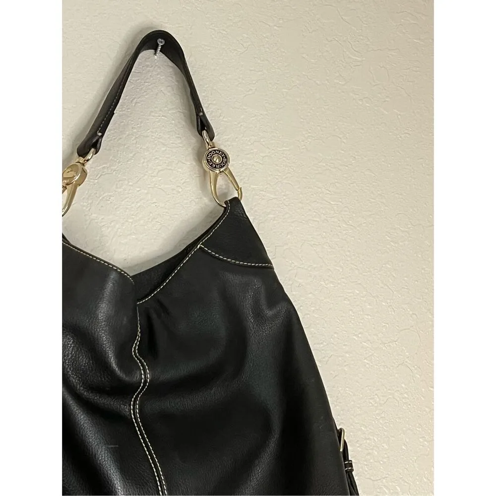 Dooney & Bourke Black Pebble Grain Leather Libby Hobo/Shoulder Bag - Image 3