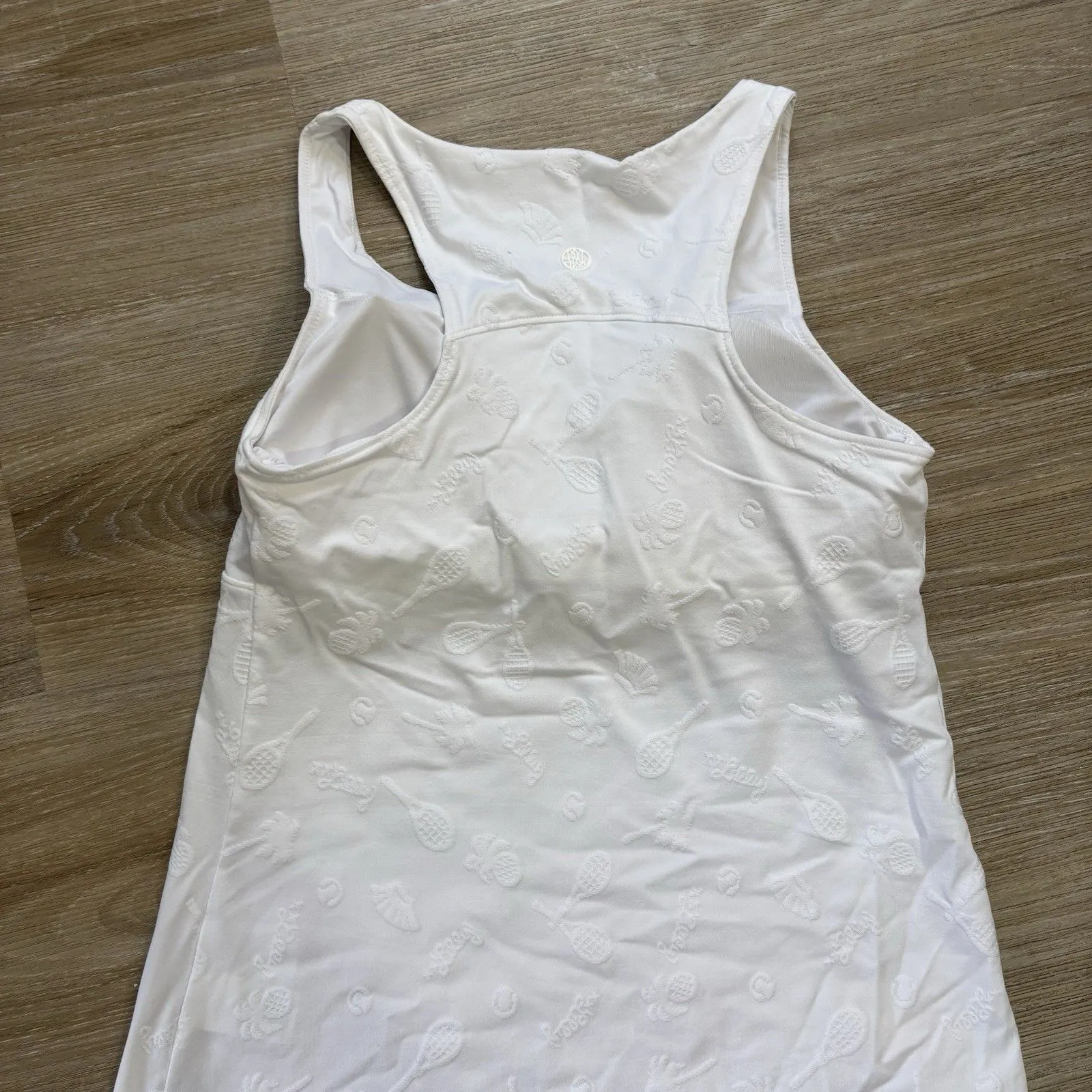 Lilly Pulitzer Luxletic Tank Top Size XS White Kalila Tennis Bra Shelf - Image 5