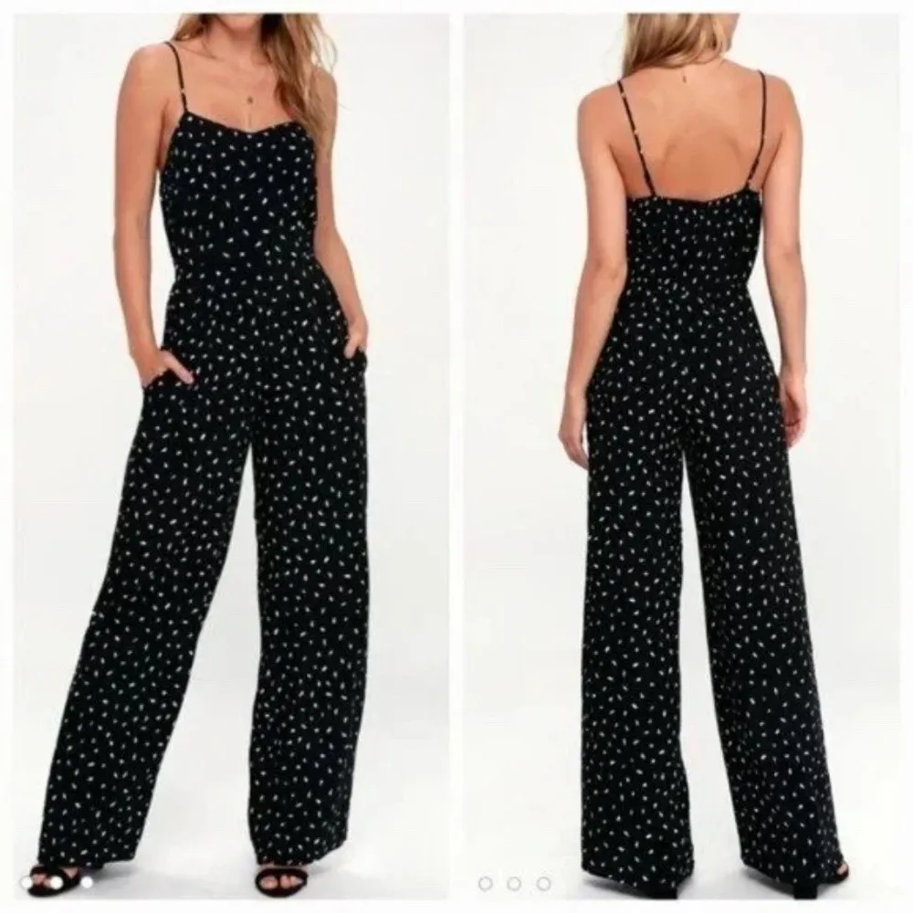 Lulus In Demand Black and White Print Sleeveless Wide-Leg Jumpsuit Size XS - Image 11