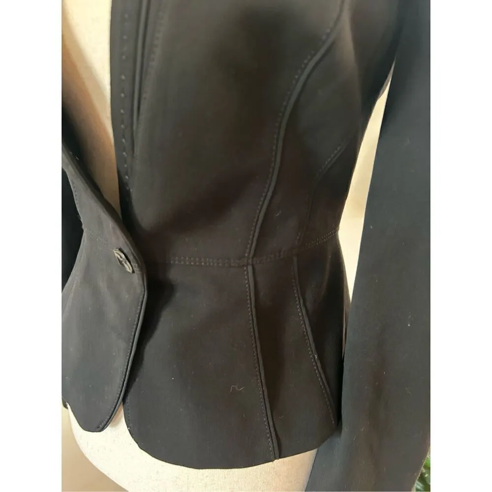 White House black market fancy tailored black blazer size 00 - Image 2