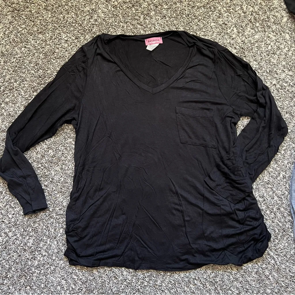 Ginkana & Ragdoll Maternity Bundle Long Sleeve Tops & T Shirt Plus Size‎ XXL Black Size undefined - Image 6