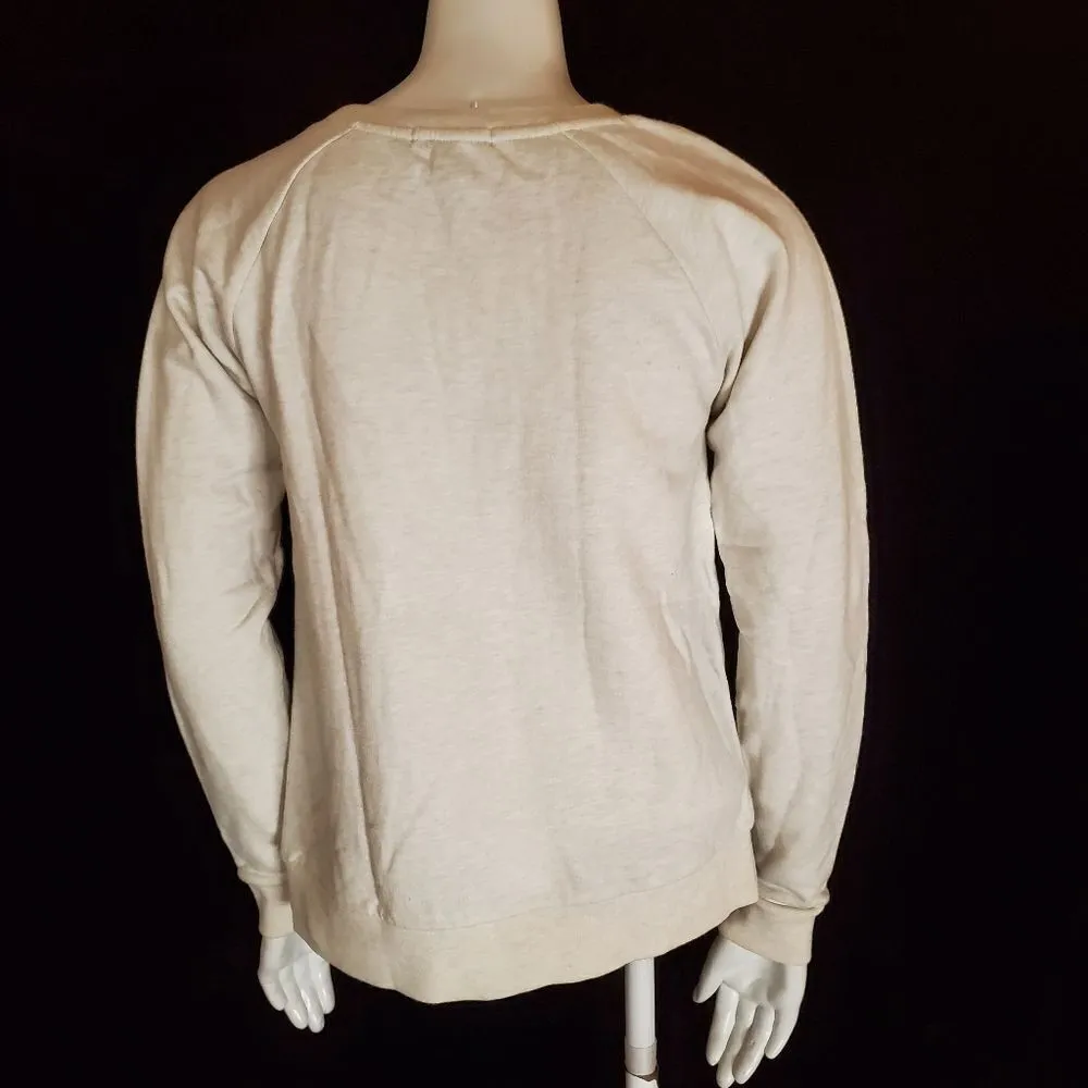 J. Crew Tan Sweater Front Cream Sweatshirt (XXS) - Image 5