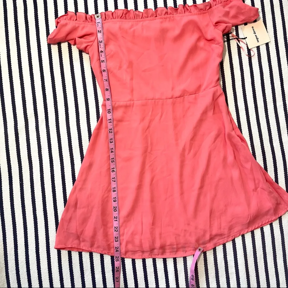 Superdown X Revolve Dulipa Off Shoulder Mini Dress Small - Image 5