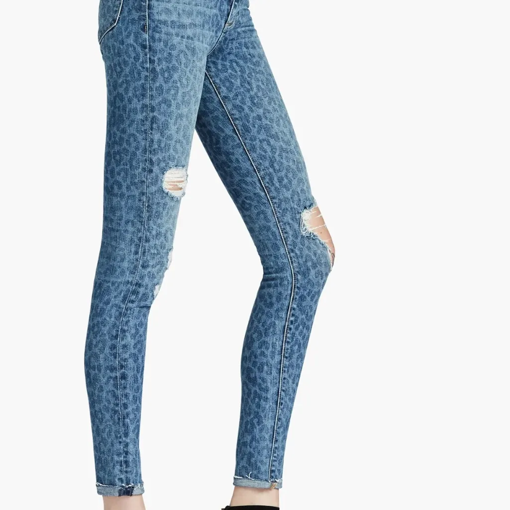Lucky Brand Bridgette Skinny Jean Leopard Print Distressed Women’s Sz 8/29 - Image 3