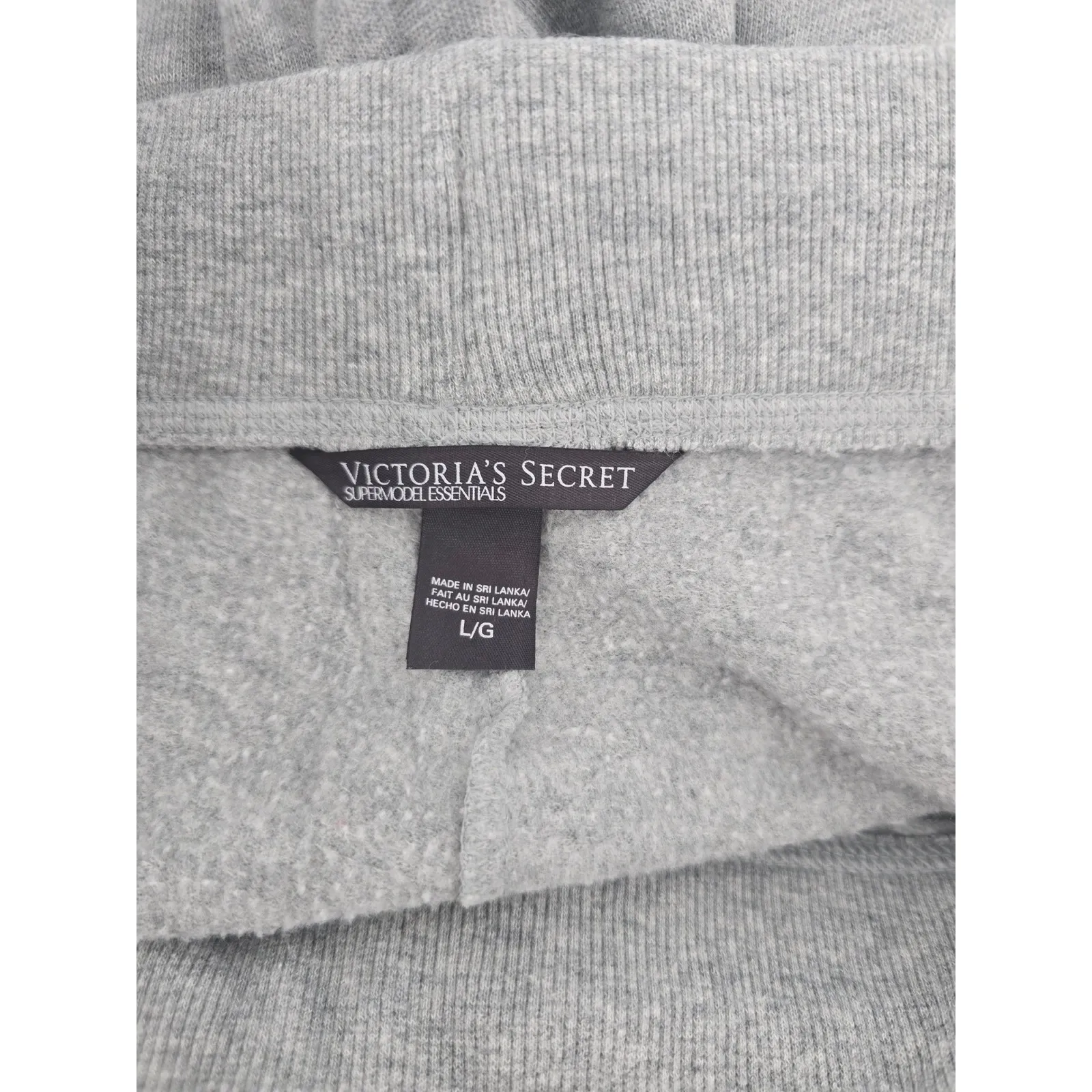 VICTORIAS SECRET SUPERMODEL ESSENTIALS Grey Lounge Joggers Large  Wing Logo - Image 4
