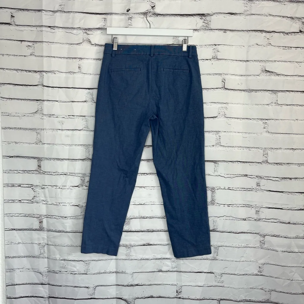 LOFT The Riviera Slim Ankle Pants Women’s 6 Blue High Waist Workwear Casual Chic - Image 10