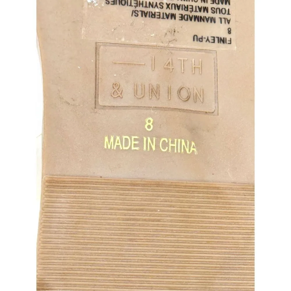 14th & Union Sandals Womens Size 8 Clear Finley Studded Open Toe Ankle Strap - Image 7