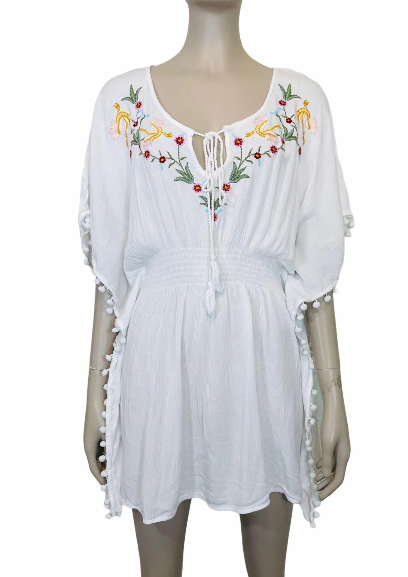 Francescas Darla Bird Embroidered Swim Coverup - Image 3