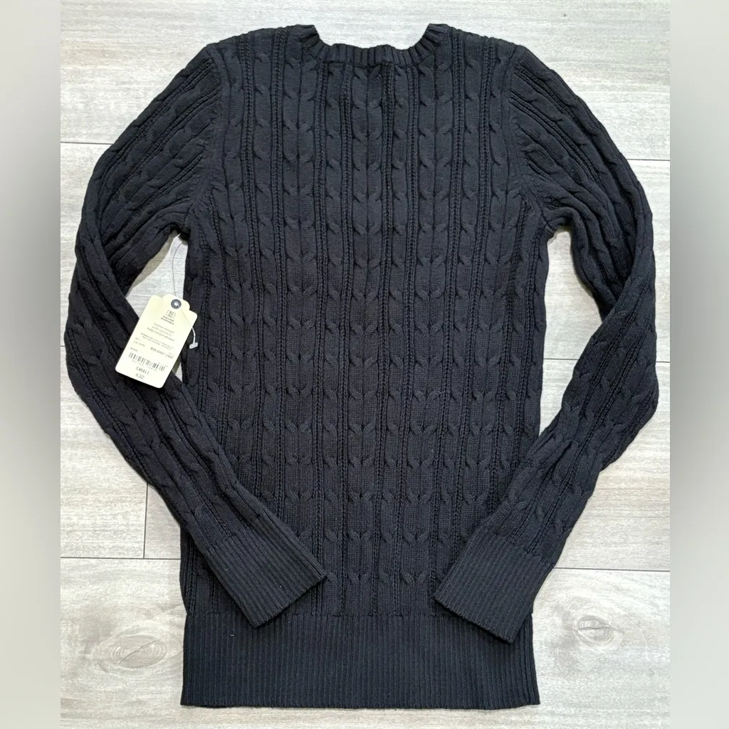 St. John's Bay Black V-Neck Sweater Size S - Image 2