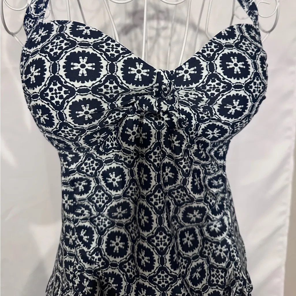Merona navy blue and White Swimsuit - Image 6