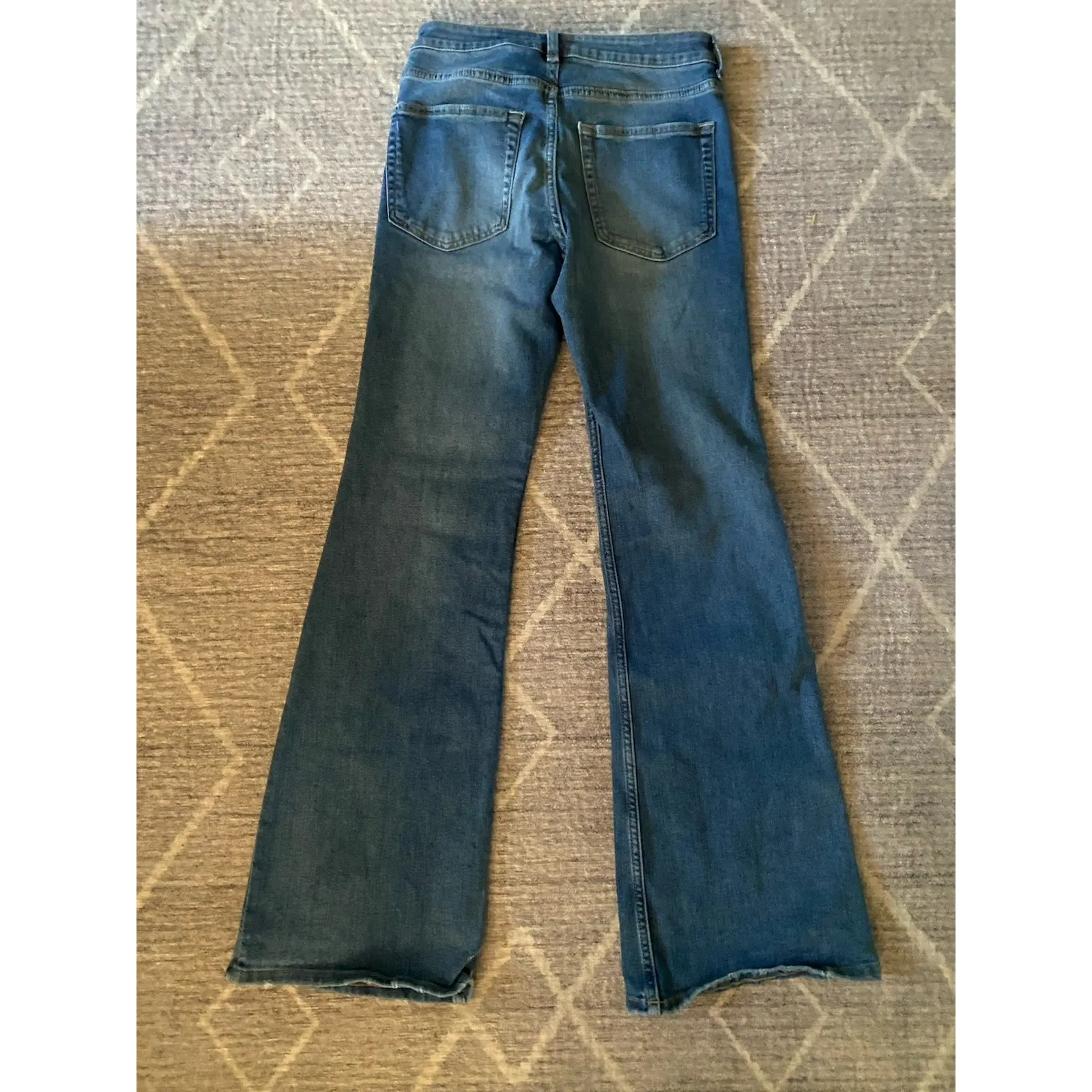 Divided Jeans Women's Sz 8 Medium Blue Wash Low Rise Bootcut VTG Hippy 70s - Image 5