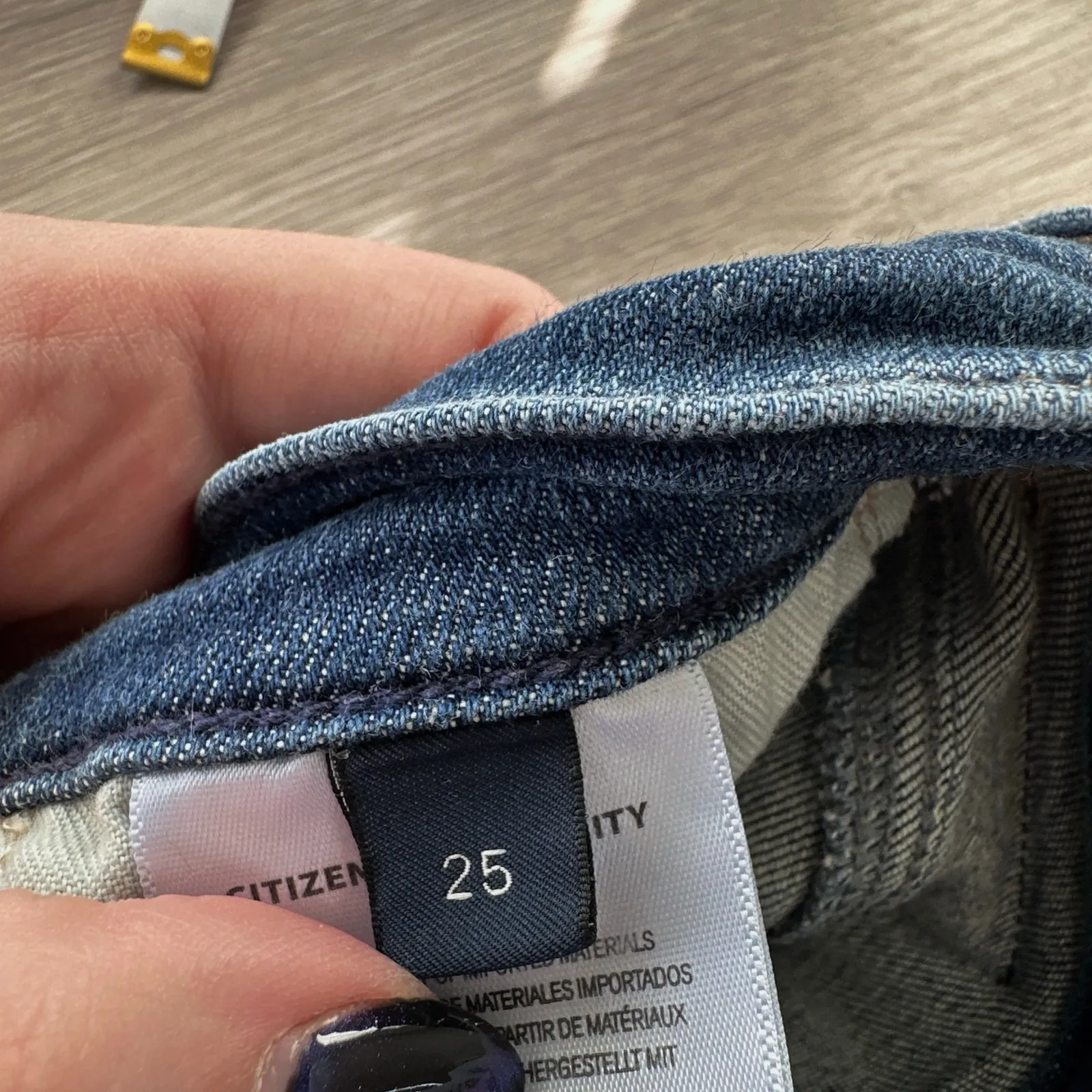 CITIZENS OF HUMANITY Jolene High Rise Vintage Slim Jeans Undercurrent Size 25 - Image 9