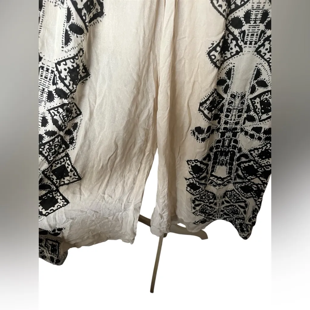 Free People Wide-Leg Geometric Pants | Boho Festival Style size medium - Image 2