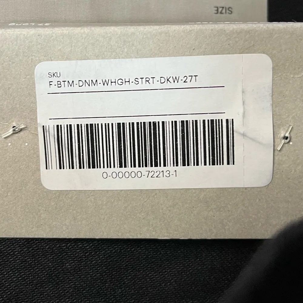 Everlane The Way-High Straight Leg Raw Hem Jeans Coal Black Size 27 Long - Image 10