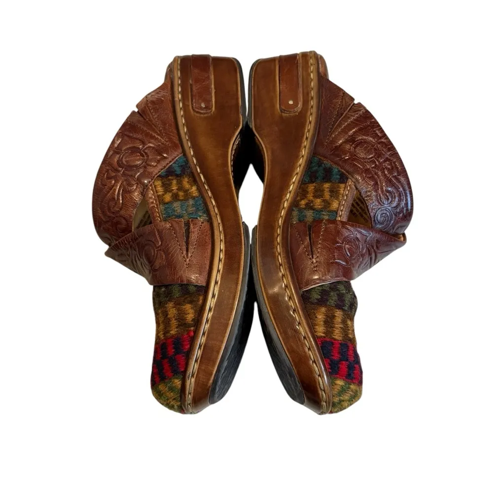 Born Y2K Leather and Wool Mules/Clogs Brown Size 6 - Image 6