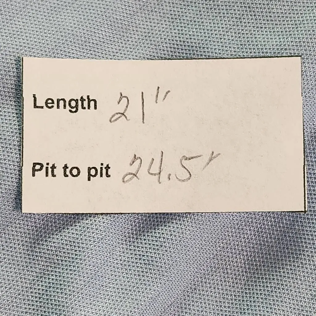 Bishop + Young Light Blue Cropped V-Neck Top with Ruffle Trim Size Large - Image 10