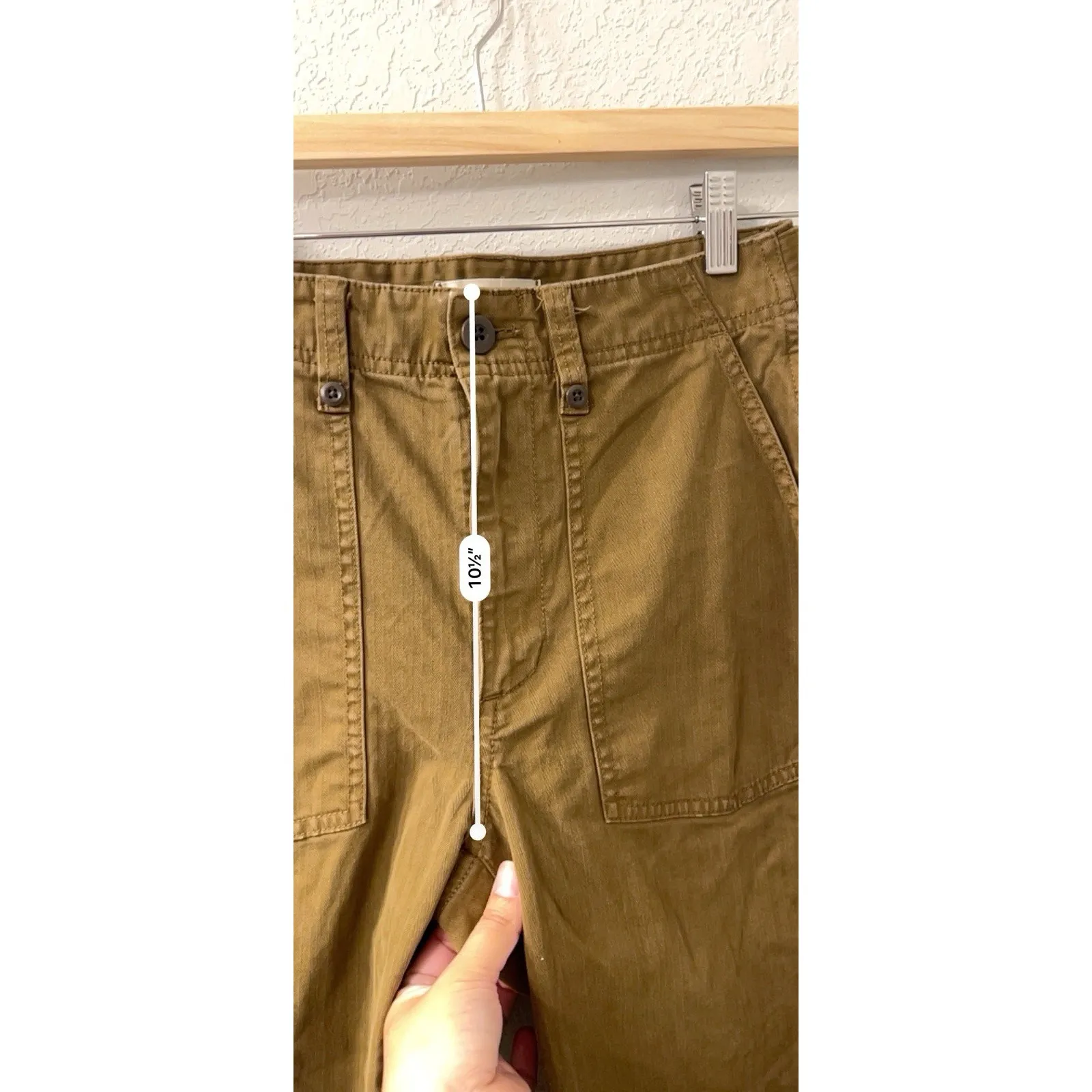 Madewell‎ The Perfect Vintage Wide-Leg Cargo Pant Utility  Sz 26 - Image 5