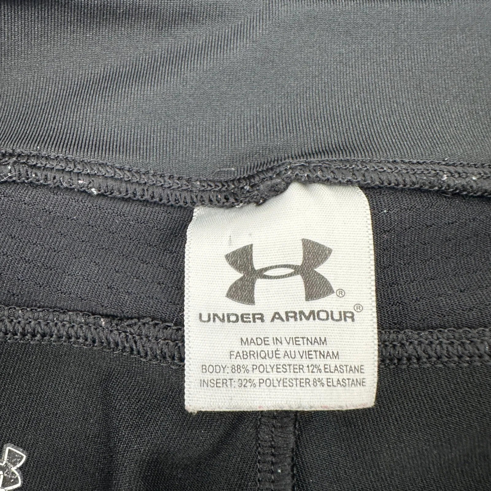 Under Armour Women Black Running Shorts Athletic Workout Performance Size Medium - Image 4