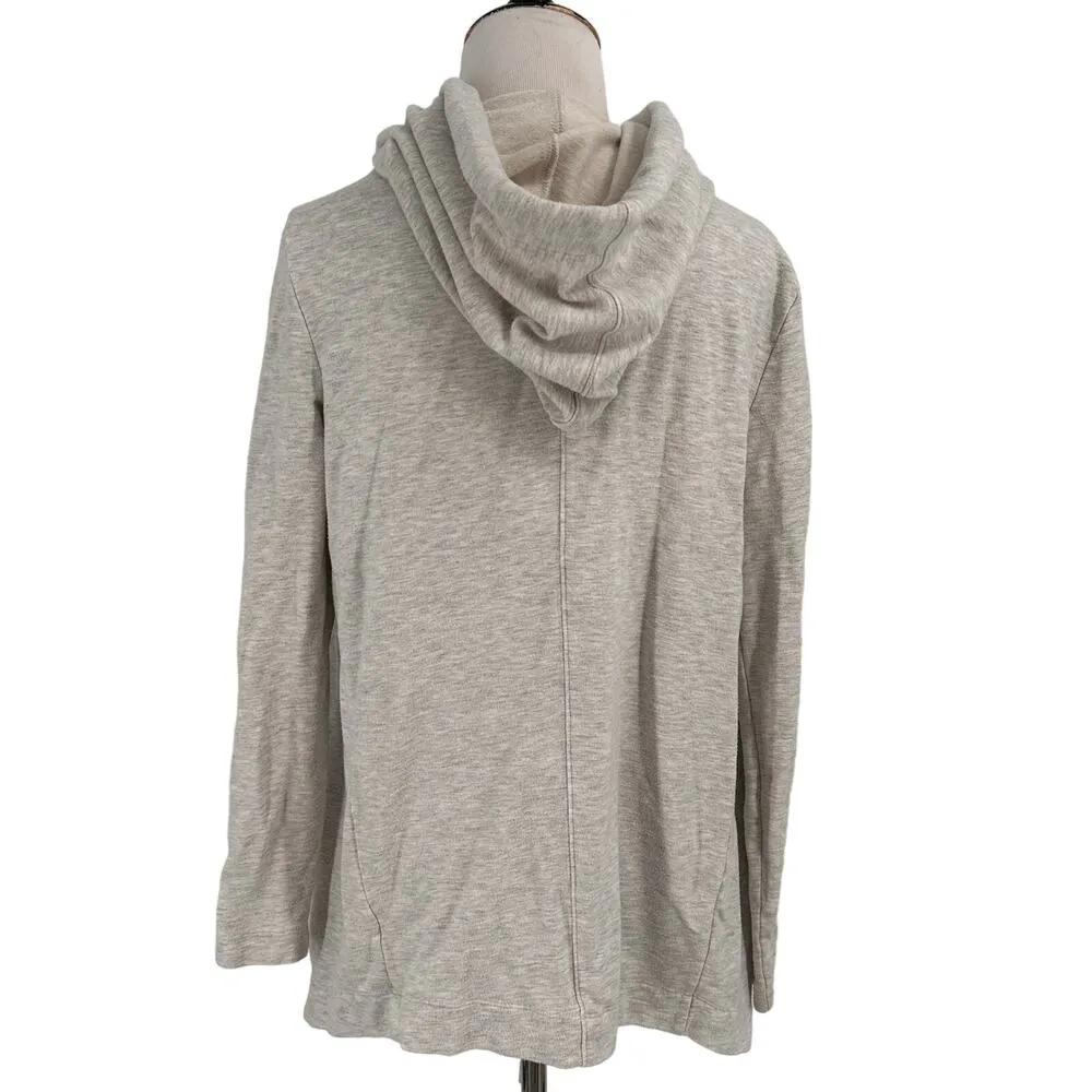 Athleta Vista Wrap Heathered Grey Sweater Hoodie Sweatshirt Size XS - Image 4