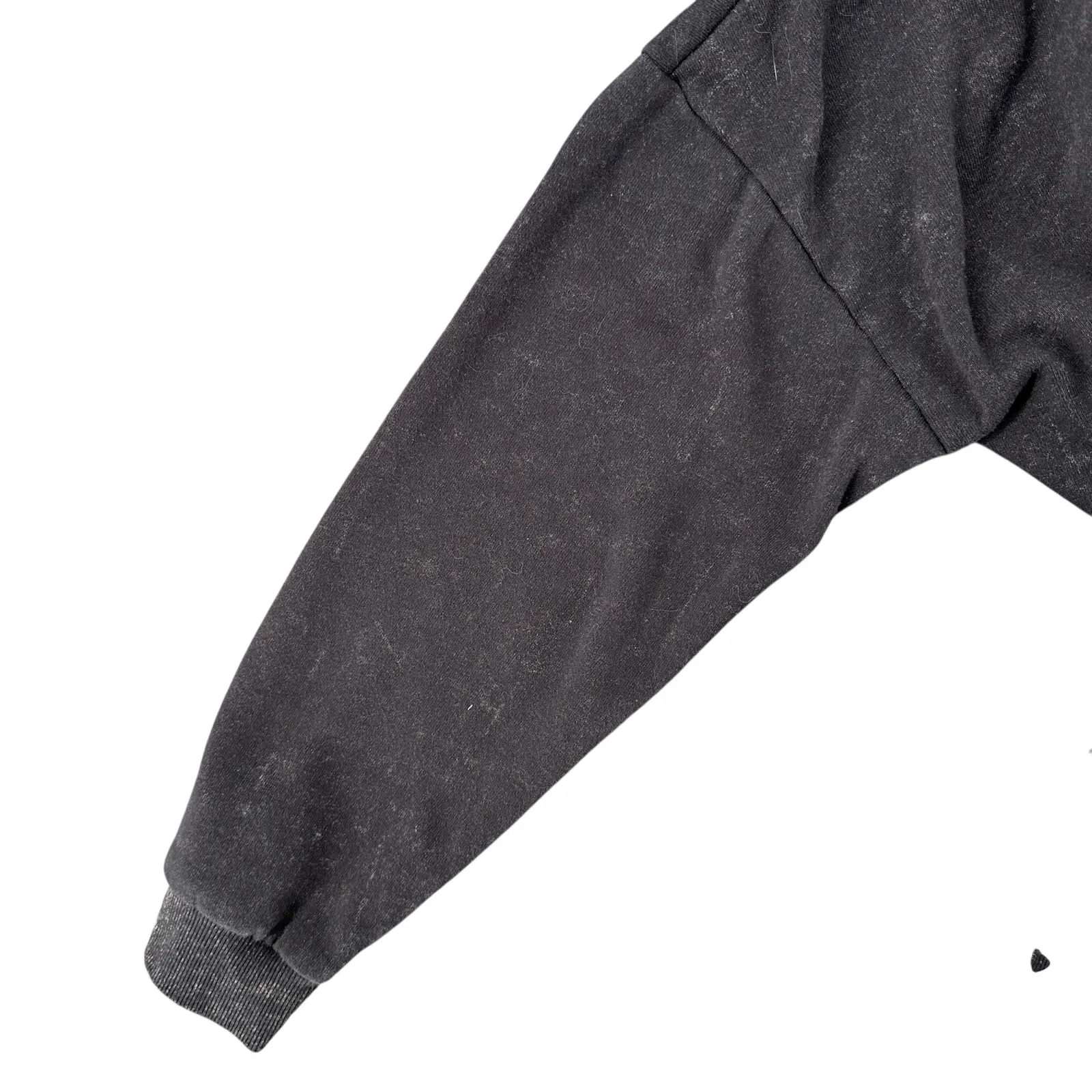 Y2K Bratz Doll Black Hot Pink Sweatshirt Hoodie Bleach Distressed Pockets Small - Image 3