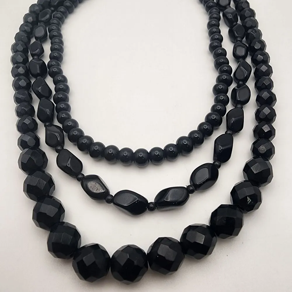 Sterling Silver & Black Glass 3 - Image 3