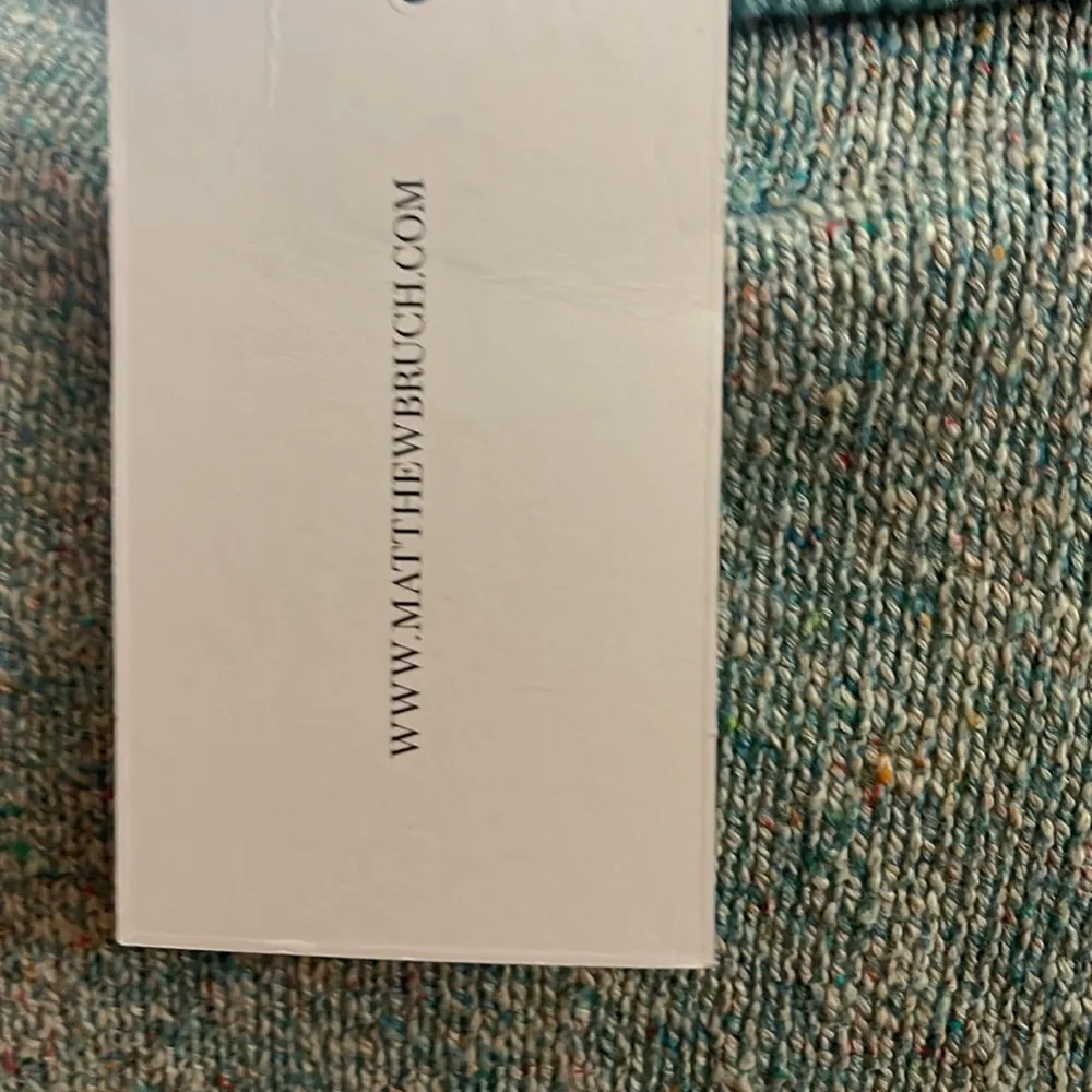 MATTHEW BRUCH
TWEED KNIT COLLARED BUTTON UP MINI DRESS Blue Size M - Image 7