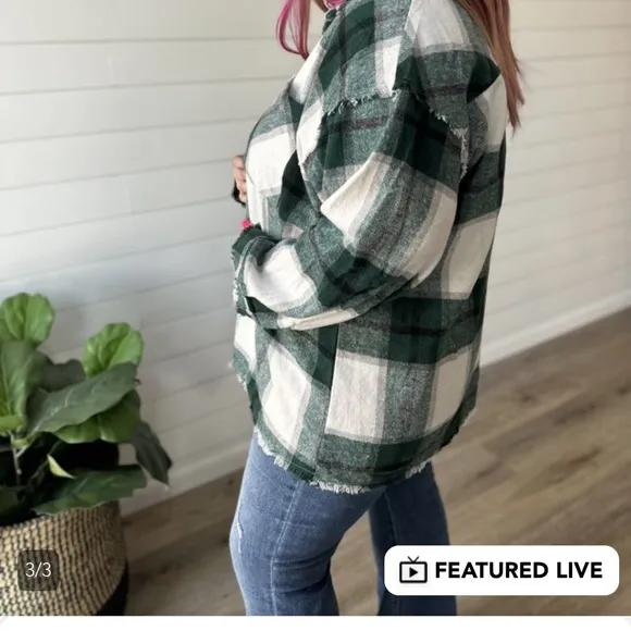 White Birch Green Plaid Shirt - Image 2