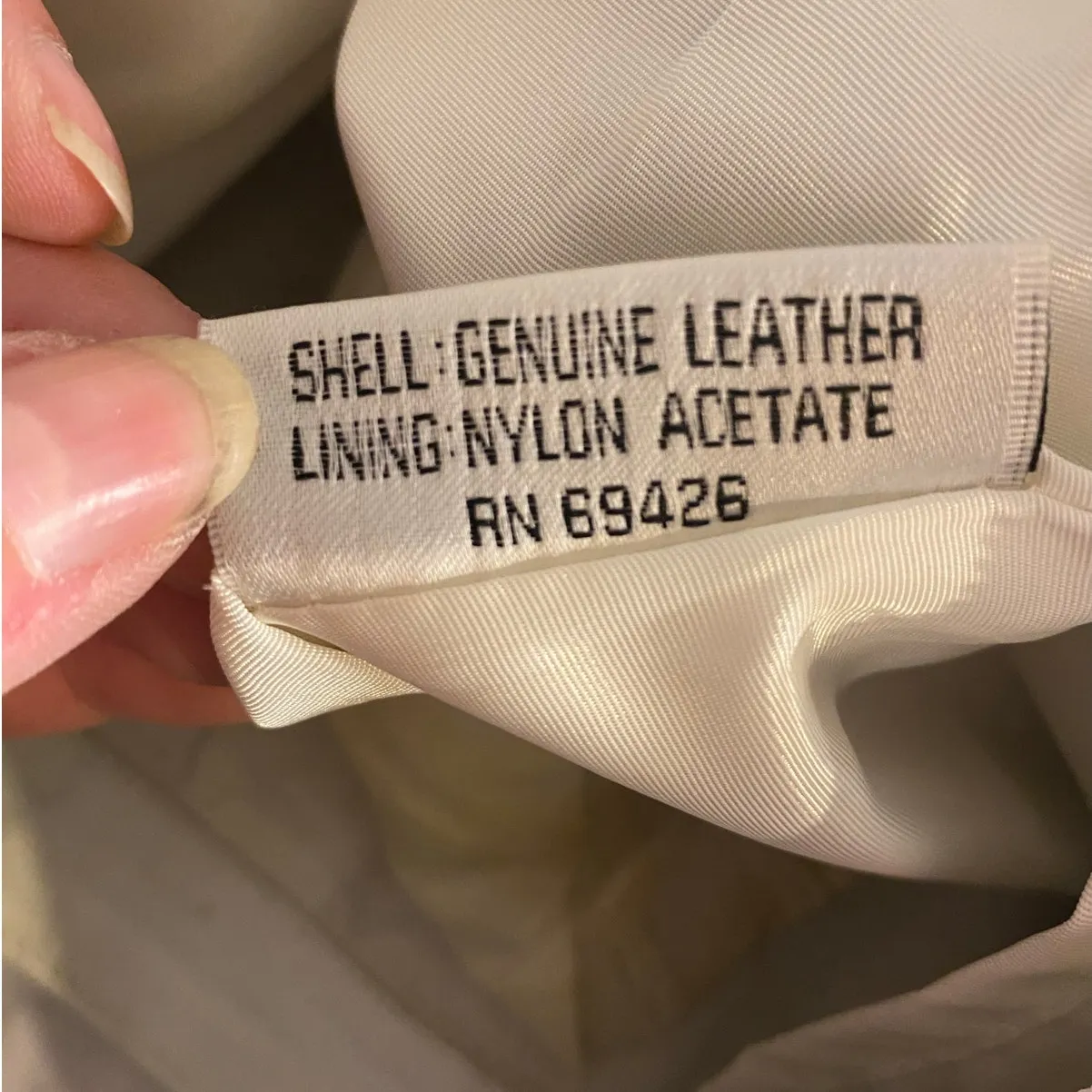 Vintage Genuine Leather Mini Skirt Cream Wilsons Suede & Leather 8 - Image 5