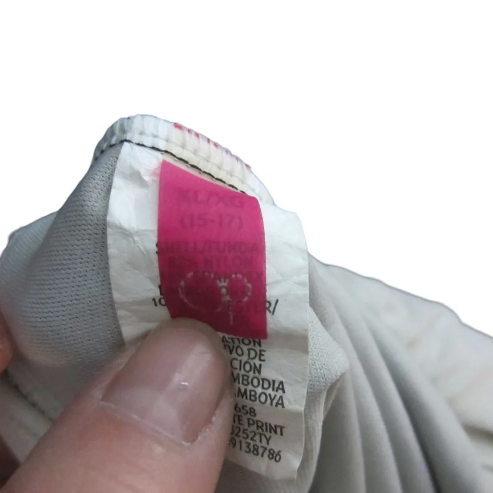 OP  White Black Padded Triangle Tropical Bikini Top Size XL 15-17 - Image 3