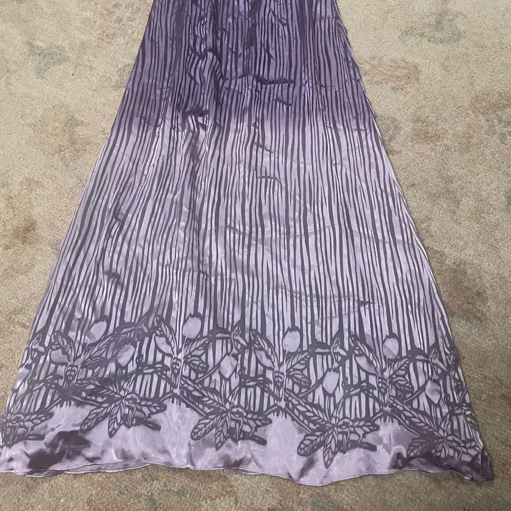 Vintage Purple Ombré Silk Maxi Dress Size L - Image 11