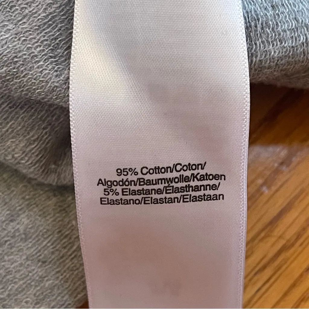 DKNY Sport Cropped Cotton Fleece Logo Hoodie; Grey Sz Large - Image 11